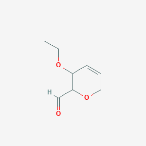 molecular formula C8H12O3 B14501127 3-ethoxy-3,6-dihydro-2H-pyran-2-carbaldehyde CAS No. 62824-31-1