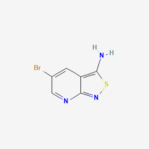 molecular formula C6H4BrN3S B1450114 5-Bromoisothiazolo[3,4-b]pyridin-3-amine CAS No. 1823368-22-4