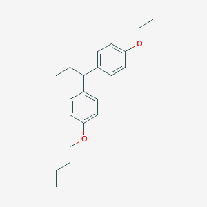 molecular formula C22H30O2 B14501186 1-Butoxy-4-[1-(4-ethoxyphenyl)-2-methylpropyl]benzene CAS No. 62897-53-4