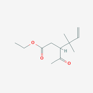 molecular formula C12H20O3 B14501221 Ethyl 3-acetyl-4,4-dimethylhex-5-enoate CAS No. 63722-94-1