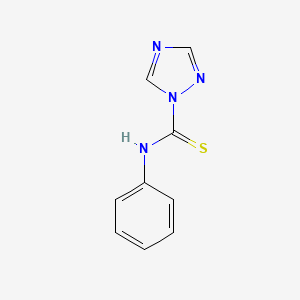 molecular formula C9H8N4S B14501225 N-Phenyl-1H-1,2,4-triazole-1-carbothioamide CAS No. 63976-77-2