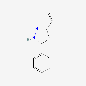 molecular formula C11H12N2 B14501236 3-Ethenyl-5-phenyl-4,5-dihydro-1H-pyrazole CAS No. 63314-73-8