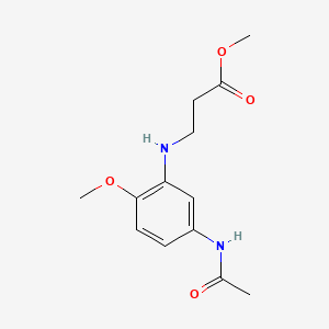 beta-Alanine, N-[5-(acetylamino)-2-methoxyphenyl]-, methyl ester