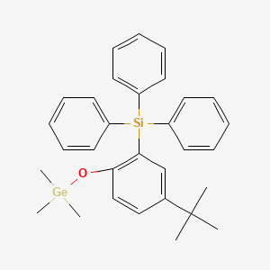 molecular formula C31H36GeOSi B14501254 {5-tert-Butyl-2-[(trimethylgermyl)oxy]phenyl}(triphenyl)silane CAS No. 63247-83-6