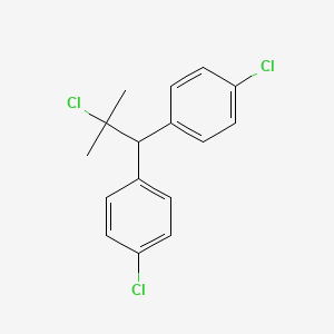 molecular formula C16H15Cl3 B14501352 1,1'-(2-Chloro-2-methylpropane-1,1-diyl)bis(4-chlorobenzene) CAS No. 62897-70-5