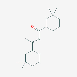 molecular formula C20H34O B14501355 1,3-Bis(3,3-dimethylcyclohexyl)but-2-en-1-one CAS No. 63229-34-5