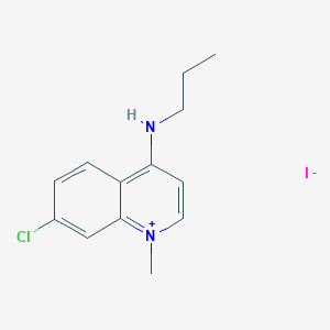 molecular formula C13H16ClIN2 B14501392 7-Chloro-1-methyl-4-(propylamino)quinolin-1-ium iodide CAS No. 64618-59-3