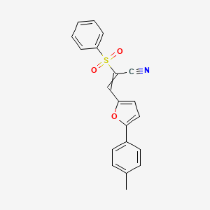 2-(Benzenesulfonyl)-3-[5-(4-methylphenyl)furan-2-yl]prop-2-enenitrile