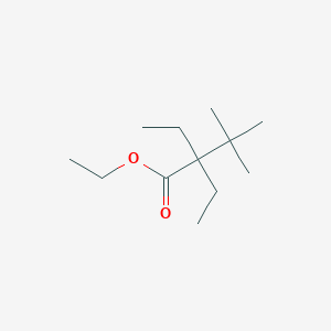 molecular formula C12H24O2 B14501408 Butanoic acid, 2,2-diethyl-3,3-dimethyl, ethyl ester CAS No. 63791-92-4