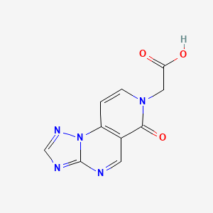 molecular formula C10H7N5O3 B1450144 (6-oxopyrido[3,4-e][1,2,4]triazolo[1,5-a]pyrimidin-7(6H)-yl)acetic acid CAS No. 1030456-82-6