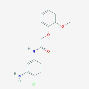 molecular formula C15H15ClN2O3 B1450145 N-(3-Amino-4-chlorophenyl)-2-(2-methoxyphenoxy)-acetamide CAS No. 1020058-56-3
