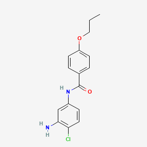 molecular formula C16H17ClN2O2 B1450148 N-(3-氨基-4-氯苯基)-4-丙氧基苯甲酰胺 CAS No. 1020055-18-8