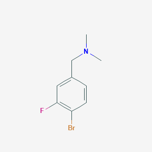 molecular formula C9H11BrFN B1450152 [(4-Bromo-3-fluorophenyl)methyl]dimethylamine CAS No. 1346555-50-7