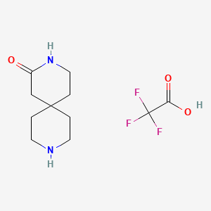 molecular formula C11H17F3N2O3 B1450175 3,9-Diazaspiro[5.5]undecan-2-one 2,2,2-trifluoroacetate CAS No. 1914148-54-1