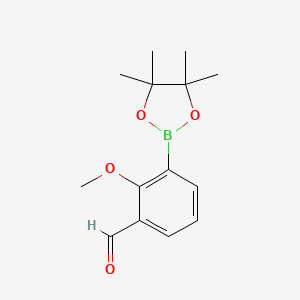 molecular formula C14H19BO4 B1450176 3-甲酰基-2-甲氧基苯基硼酸频哪醇酯 CAS No. 1356638-77-1