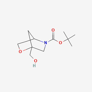 molecular formula C11H19NO4 B1450178 叔丁基 1-(羟甲基)-2-氧杂-5-氮杂双环[2.2.1]庚烷-5-甲酸酯 CAS No. 1357351-86-0
