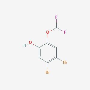 molecular formula C7H4Br2F2O2 B1450180 4,5-Dibromo-2-(difluoromethoxy)phenol CAS No. 1805473-43-1