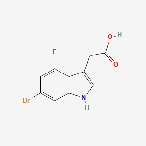 molecular formula C10H7BrFNO2 B1450192 6-Bromo-4-fluoroindole-3-acetic acid CAS No. 1227502-64-8