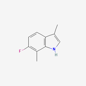 molecular formula C10H10FN B1450193 6-氟-3,7-二甲基-1H-吲哚 CAS No. 1360948-73-7