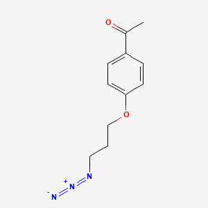 molecular formula C11H13N3O2 B1450199 1-[4-(3-叠氮丙氧基)-苯基]-乙酮 CAS No. 1627113-76-1