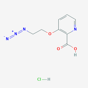 molecular formula C8H9ClN4O3 B1450203 3-(2-Azidoethoxy)pyridine-2-carboxylic acid hydrochloride CAS No. 2108834-58-6