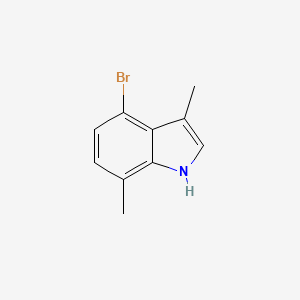 molecular formula C10H10BrN B1450206 4-溴-3,7-二甲基-1H-吲哚 CAS No. 1360888-57-8