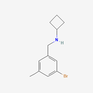 molecular formula C12H16BrN B1450209 N-[(3-溴-5-甲基苯基)甲基]环丁胺 CAS No. 1872948-05-4