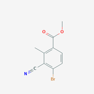 molecular formula C10H8BrNO2 B1450212 Methyl 4-bromo-3-cyano-2-methylbenzoate CAS No. 1807043-94-2