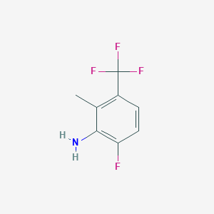 molecular formula C8H7F4N B1450213 6-氟-2-甲基-3-(三氟甲基)苯胺 CAS No. 1806302-25-9