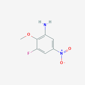 molecular formula C7H7FN2O3 B1450216 3-氟-2-甲氧基-5-硝基苯胺 CAS No. 443-43-6