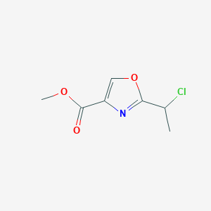 molecular formula C7H8ClNO3 B1450217 2-(1-氯乙基)-1,3-恶唑-4-羧酸甲酯 CAS No. 2044871-06-7