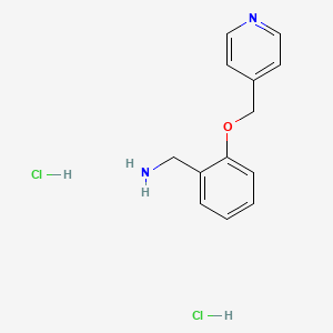 molecular formula C13H16Cl2N2O B1450233 {2-[(吡啶-4-基)甲氧基]苯基}甲胺二盐酸盐 CAS No. 2059988-50-8
