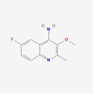 molecular formula C11H11FN2O B1450238 6-氟-3-甲氧基-2-甲基喹啉-4-胺 CAS No. 2095410-09-4