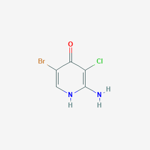 molecular formula C5H4BrClN2O B1450239 2-氨基-5-溴-3-氯吡啶-4-醇 CAS No. 2034455-39-3