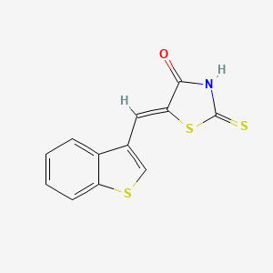 molecular formula C12H7NOS3 B1450244 5-(苯并[b]噻吩-3-亚甲基)-2-硫代噻唑烷-4-酮 CAS No. 30125-98-5