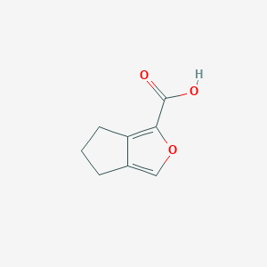 molecular formula C8H8O3 B1450250 4H,5H,6H-环戊[c]呋喃-1-羧酸 CAS No. 1596746-91-6
