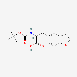 molecular formula C16H21NO5 B1450265 2-((tert-Butoxycarbonyl)amino)-3-(2,3-dihydrobenzofuran-5-yl)propanoic acid CAS No. 1259975-88-6
