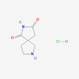 molecular formula C7H11ClN2O2 B1450271 2,7-Diazaspiro[4.4]nonane-1,3-dione hydrochloride CAS No. 1609399-87-2