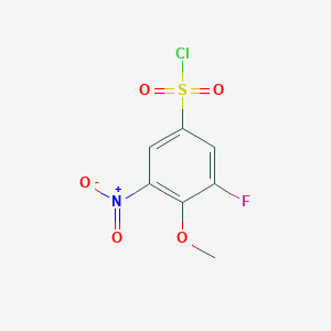 B1450274 3-Fluoro-4-methoxy-5-nitrobenzene-1-sulfonyl chloride CAS No. 1803606-89-4