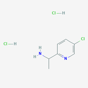 molecular formula C7H11Cl3N2 B1450298 1-(5-氯吡啶-2-基)乙-1-胺二盐酸盐 CAS No. 1803583-32-5