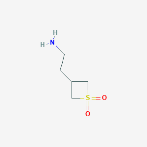 B1450311 3-(2-Aminoethyl)thietane 1,1-dioxide CAS No. 1352242-98-8