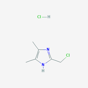 molecular formula C6H10Cl2N2 B1450312 2-(氯甲基)-4,5-二甲基-1H-咪唑盐酸盐 CAS No. 1390654-37-1