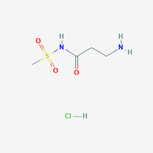 molecular formula C4H11ClN2O3S B1450320 3-氨基-N-甲磺酰基丙酰胺盐酸盐 CAS No. 1795495-29-2