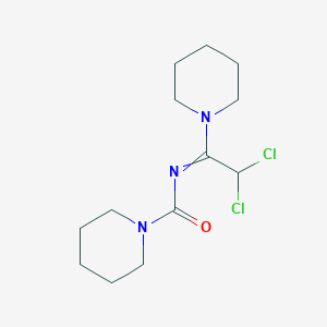 molecular formula C13H21Cl2N3O B14503201 N-[2,2-Dichloro-1-(piperidin-1-yl)ethylidene]piperidine-1-carboxamide CAS No. 62957-98-6