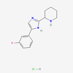B1450329 2-[4-(3-fluorophenyl)-1H-imidazol-2-yl]piperidine hydrochloride CAS No. 1803585-19-4