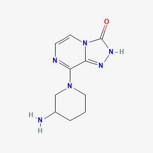 molecular formula C10H14N6O B1450335 8-(3-aminopiperidin-1-yl)[1,2,4]triazolo[4,3-a]pyrazin-3(2H)-one CAS No. 1955561-25-7