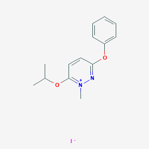 1-Methyl-3-phenoxy-6-[(propan-2-yl)oxy]pyridazin-1-ium iodide