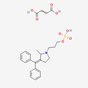 3-(3-Benzhydrylidene-2-methylpyrrolidin-1-yl)propyl hydrogen sulfate;but-2-enedioic acid