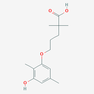 Pentanoic acid, 5-(hydroxy-2,5-dimethylphenoxy)-2,2-dimethyl-