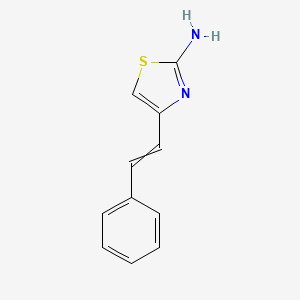 molecular formula C11H10N2S B1450345 2-Thiazolamine, 4-(2-phenylethenyl)- CAS No. 488816-56-4